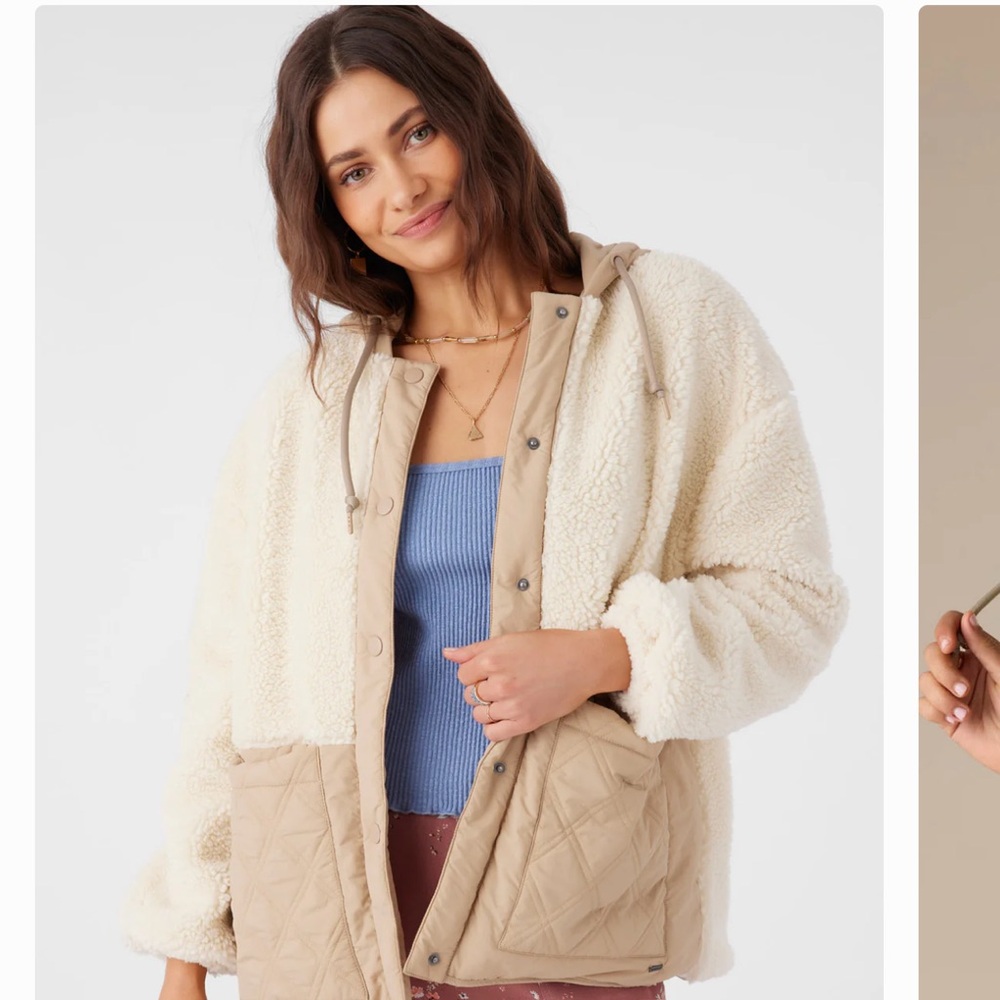 O’Neill Meena High Pile Fleece Quilted Jacket